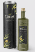 Zeikal organic extra virgin olive oil bottle and canister 